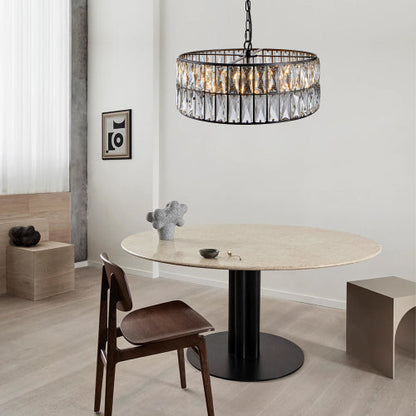 Modern Crystal Drum Chandelier -Timeless Elegance &amp; Radiant Glow