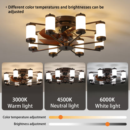 21.7" Low-Profile Ceiling Fan with Dimmable Light