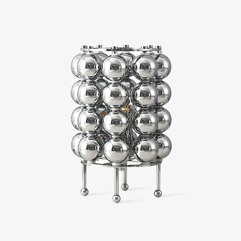 Chromed and Colorful Table Lamp – Modern Simplicity