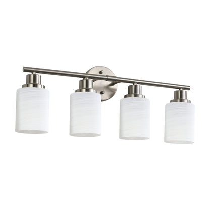 Modern Vanity Bathroom Mirror Light, Frosted White Glass  (Bulb Not Included)