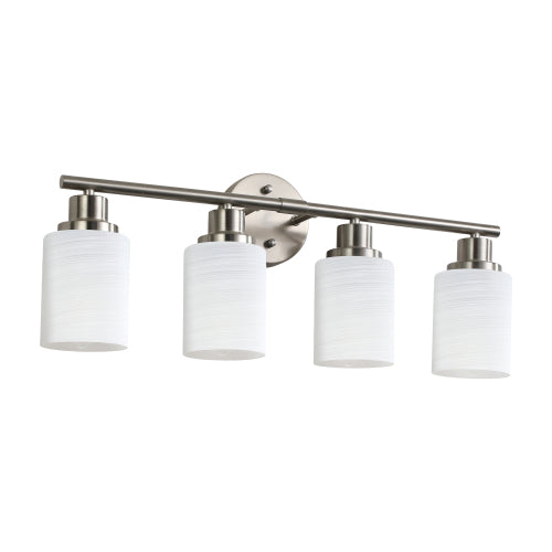 Modern Vanity Bathroom Mirror Light, Frosted White Glass  (Bulb Not Included)