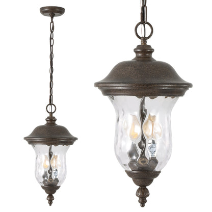 19"(H) Rustic Outdoor Hanging Lantern (One Piece & No Bulb)