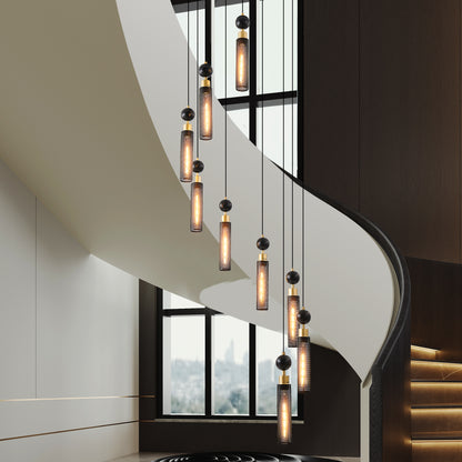 Modern Industrial Multi-Light Pendant Chandelier Light