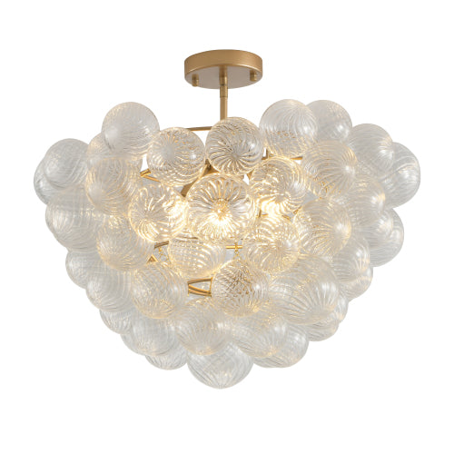 23.6-Inch Gold Ceiling Pendant Light (Non Adjustable Height, No Bulbs)
