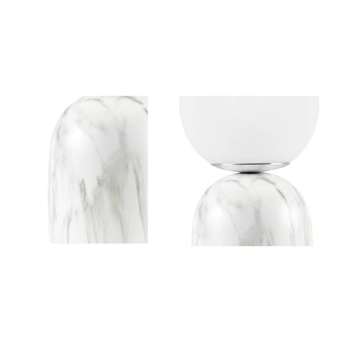 Wholesale White Glass Globe Resin Decorative Accent Table Lamp