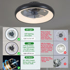 20-inch Black LED Ceiling Fan Light