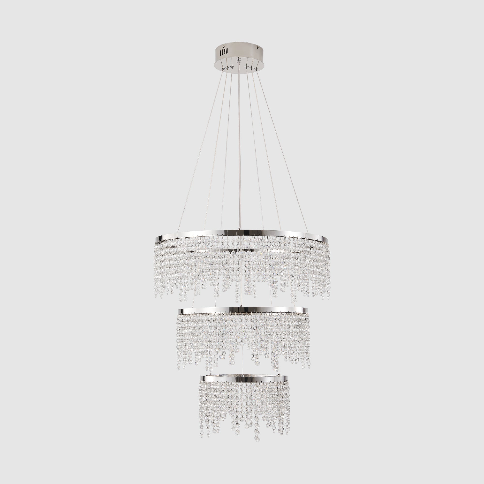 23.6-inch Fancy hanging ceiling lamps luxury modern pendant light crystal chandelier