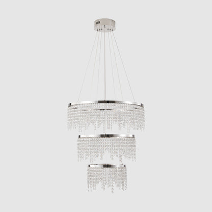23.6-inch Fancy hanging ceiling lamps luxury modern pendant light crystal chandelier