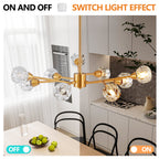 28" Modern Crystal Chandelier -Radiant Elegance &amp; Contemporary Charm