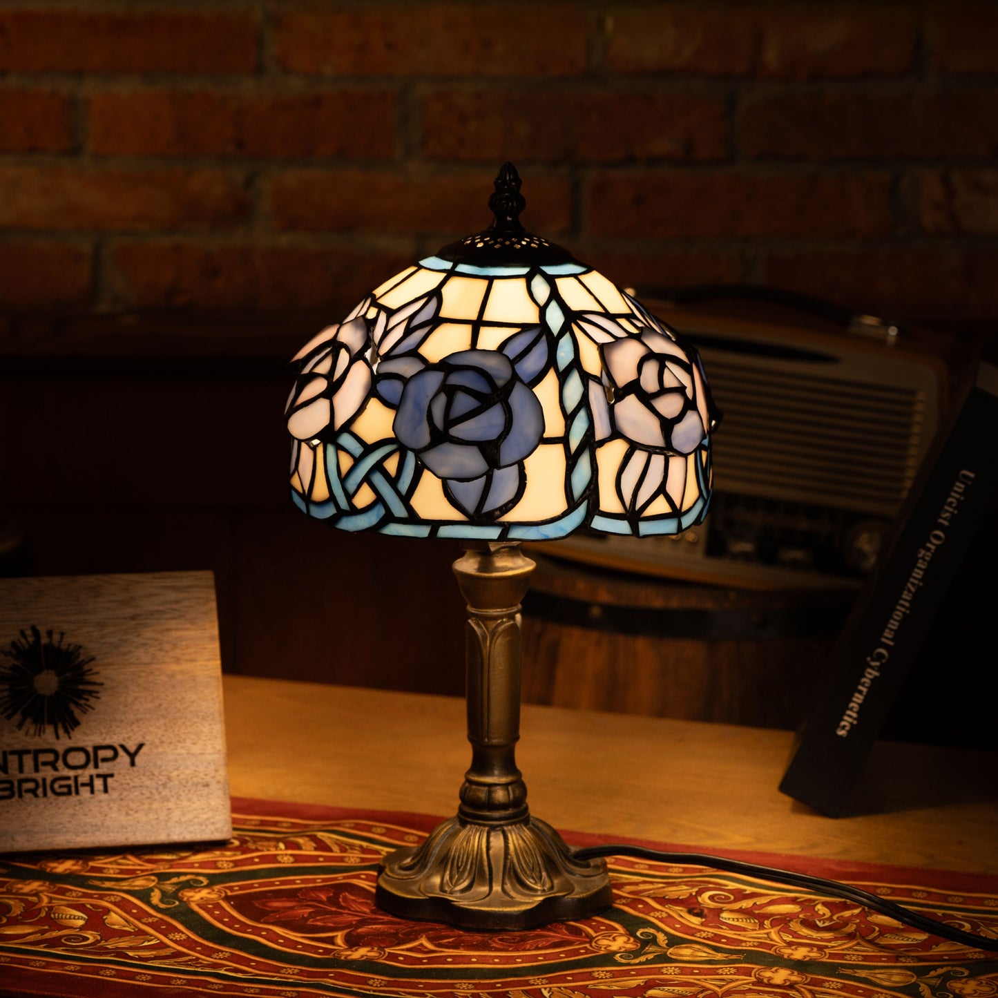 Twilight Petal Glow Tiffany Lamp