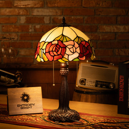 Blush Petal Harmony Tiffany Table Lamp