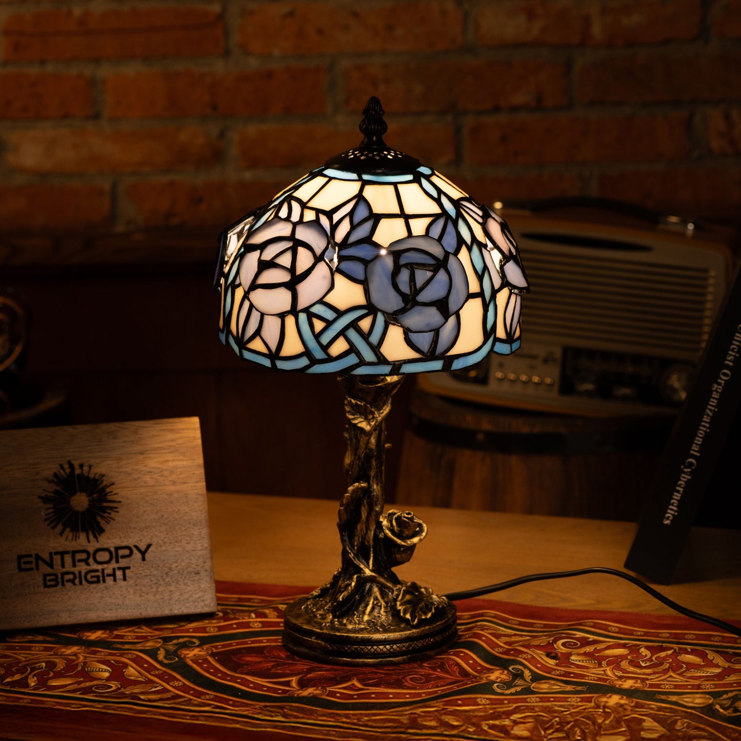 Twilight Petal Glow Tiffany Lamp