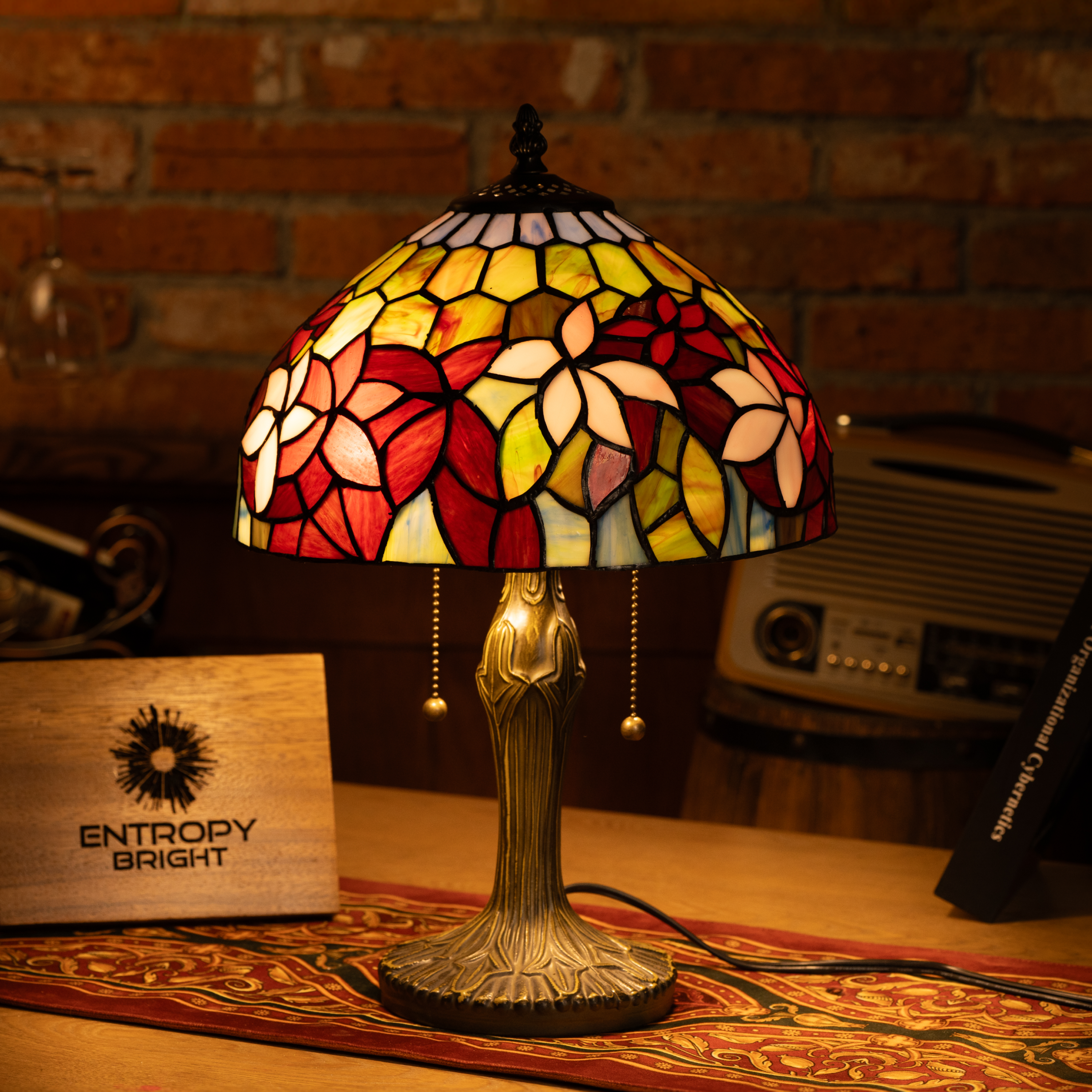 Amber Glow Harmony Tiffany Table Lamp
