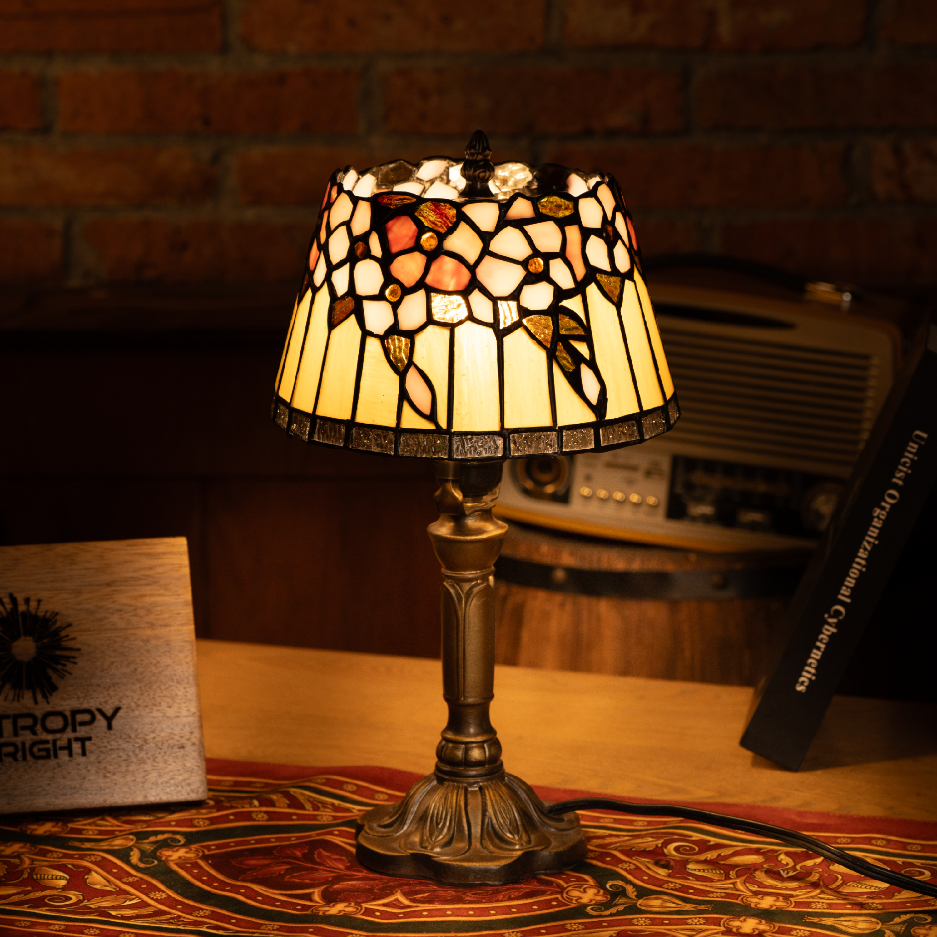 Amber Lily Bloom Tiffany Lamp