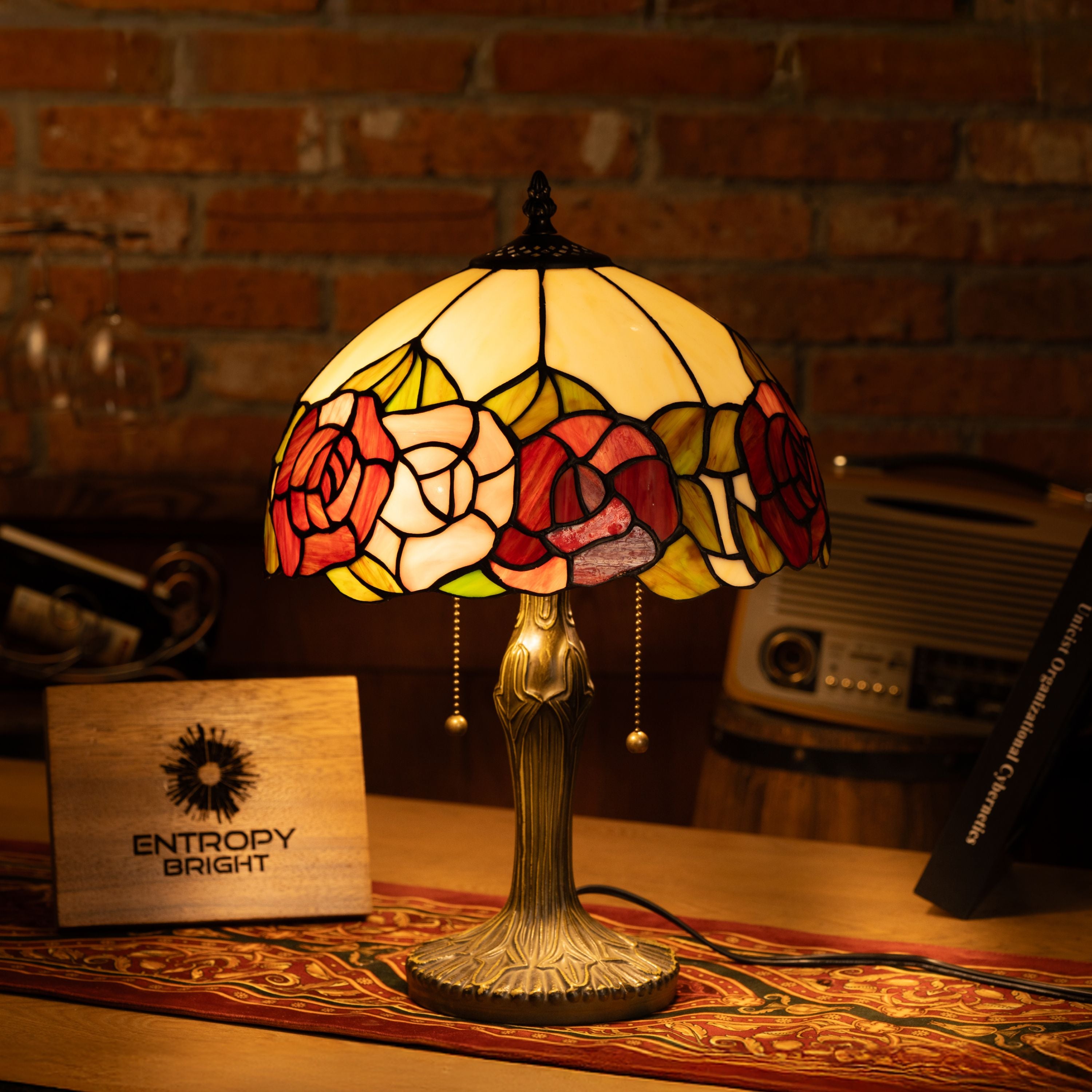 Blush Petal Harmony Tiffany Table Lamp