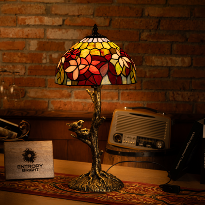 Amber Glow Harmony Tiffany Table Lamp