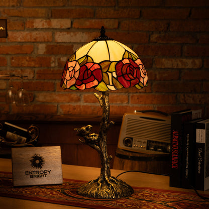 Blush Petal Harmony Tiffany Table Lamp