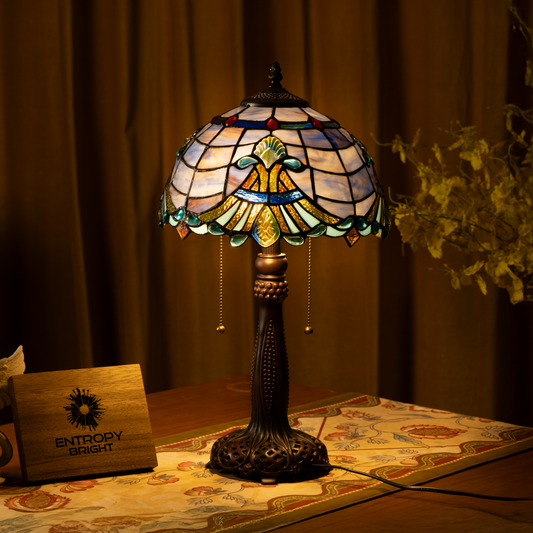 Royal Blue Elegance Tiffany Table Lamp