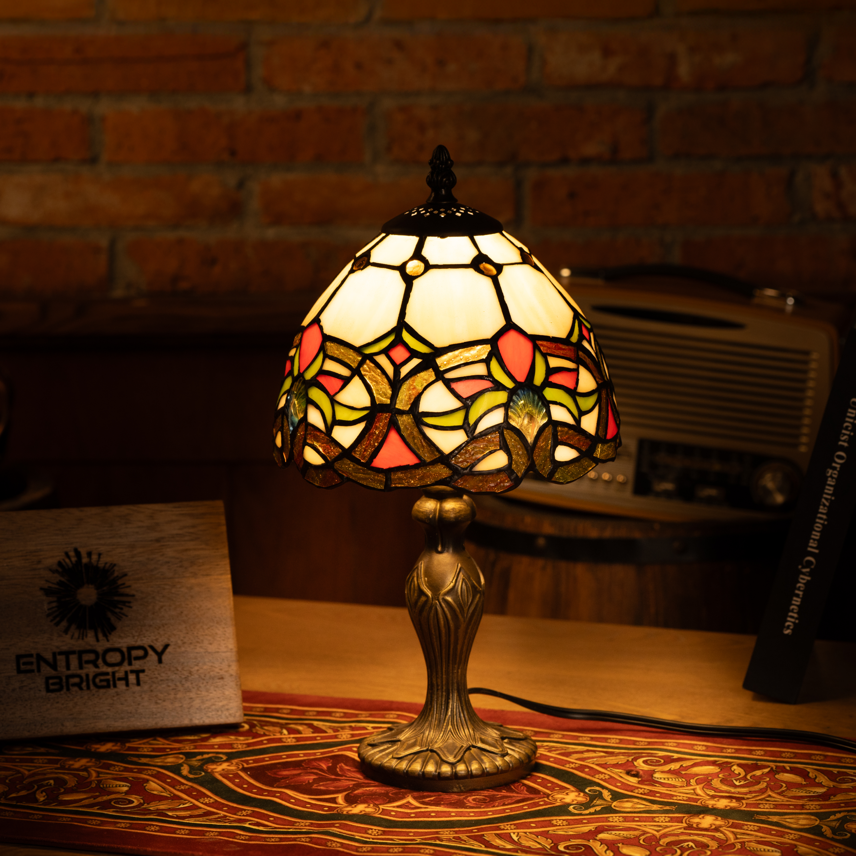 Ruby Flame Elegance Tiffany Lamp