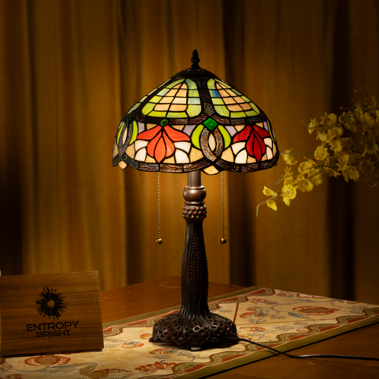 Ruby Garden Tiffany Table Lamp