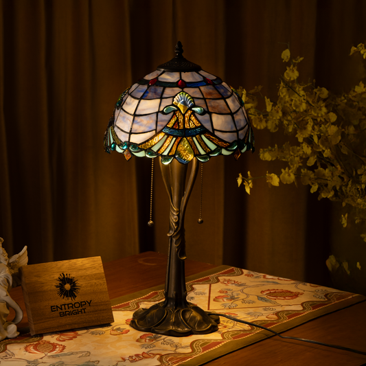 Majestic Wave Tiffany Table Lamp