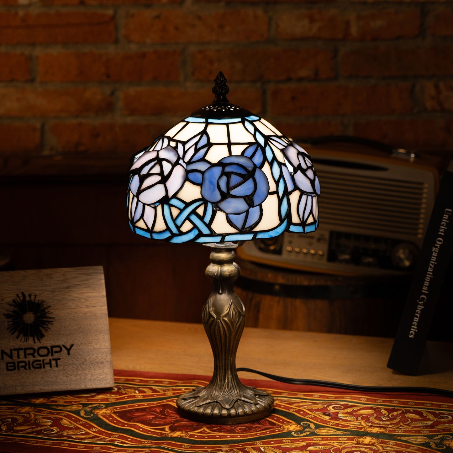 Twilight Petal Glow Tiffany Lamp