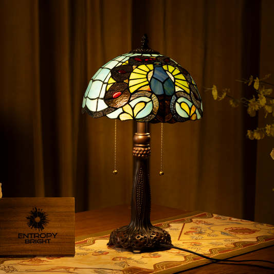 Mystic Leaf Tiffany Table Lamp
