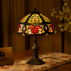 Crimson Bloom Tiffany Table Lamp