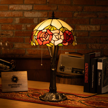 Blush Petal Harmony Tiffany Table Lamp