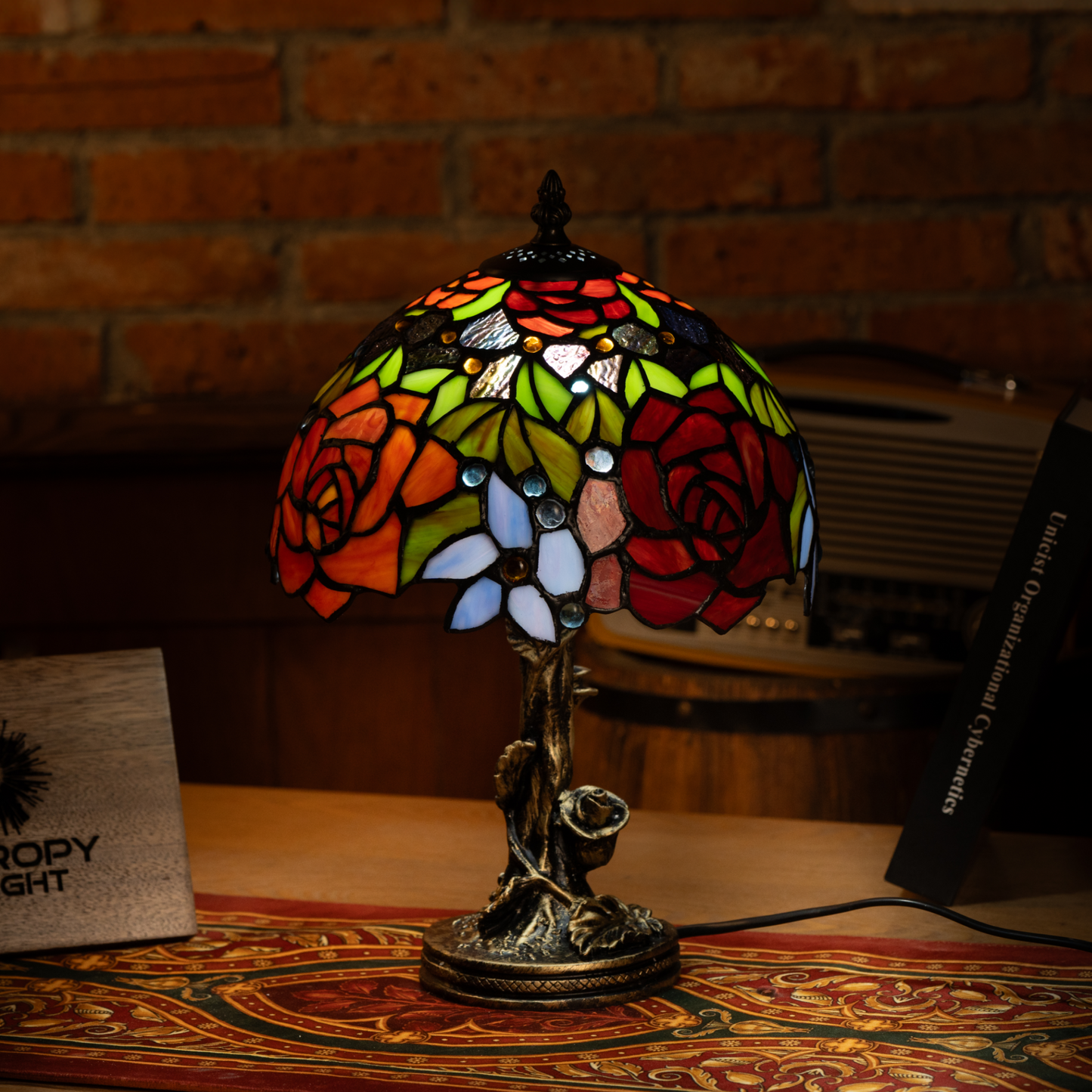 Rosy Sunrise Bliss Tiffany Lamp