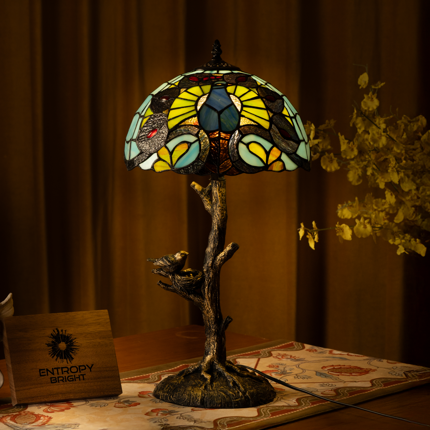Enchanted Woods Tiffany Table Lamp