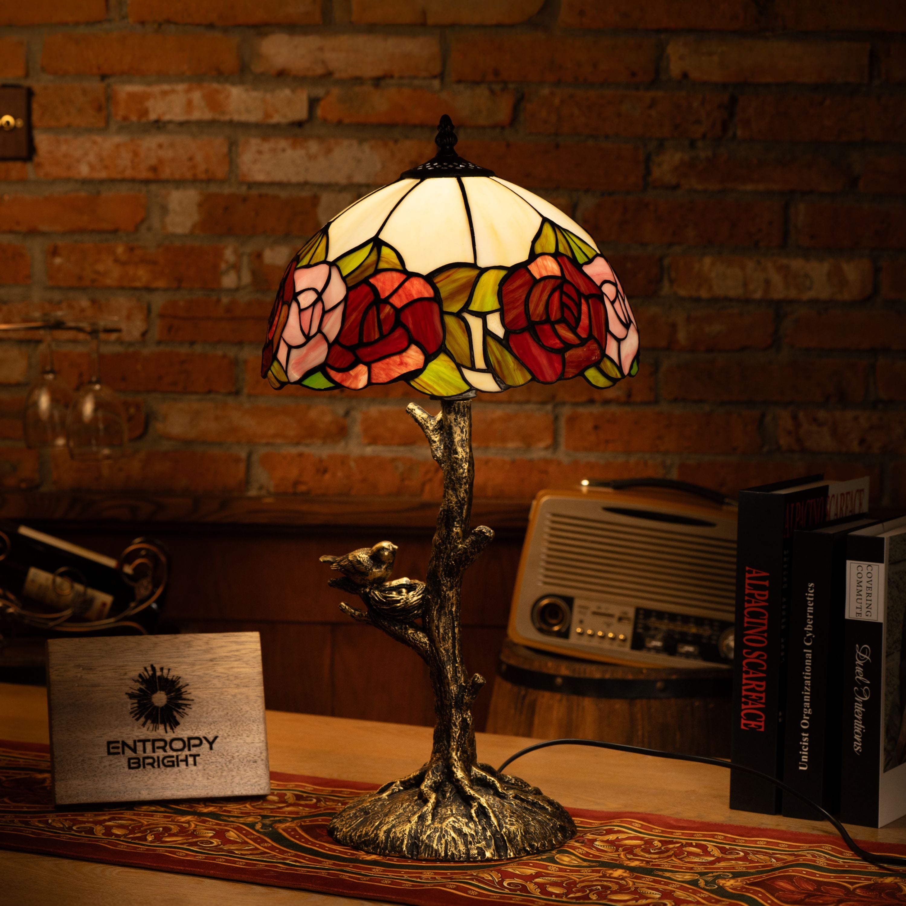 Blush Petal Harmony Tiffany Table Lamp