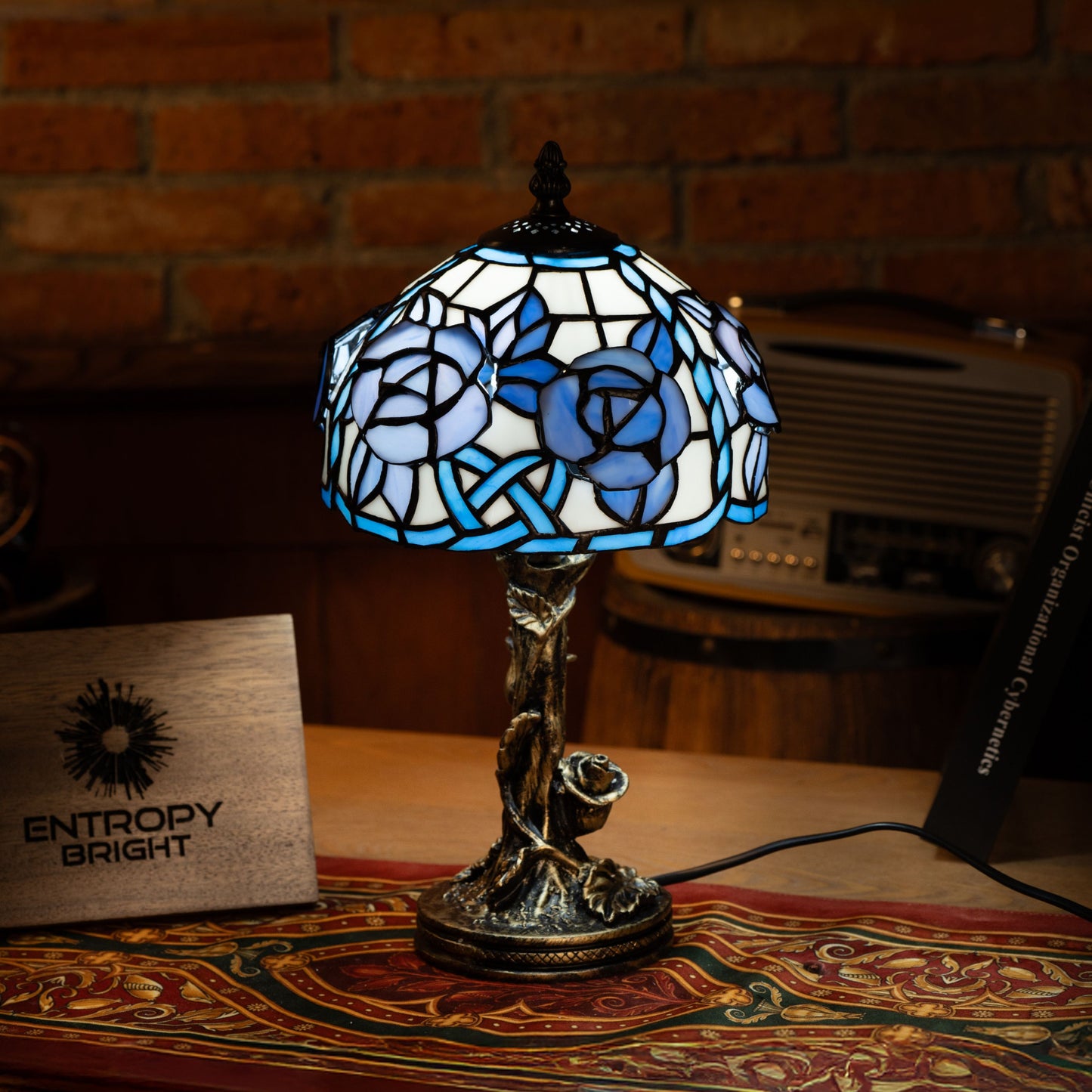 Twilight Petal Glow Tiffany Lamp