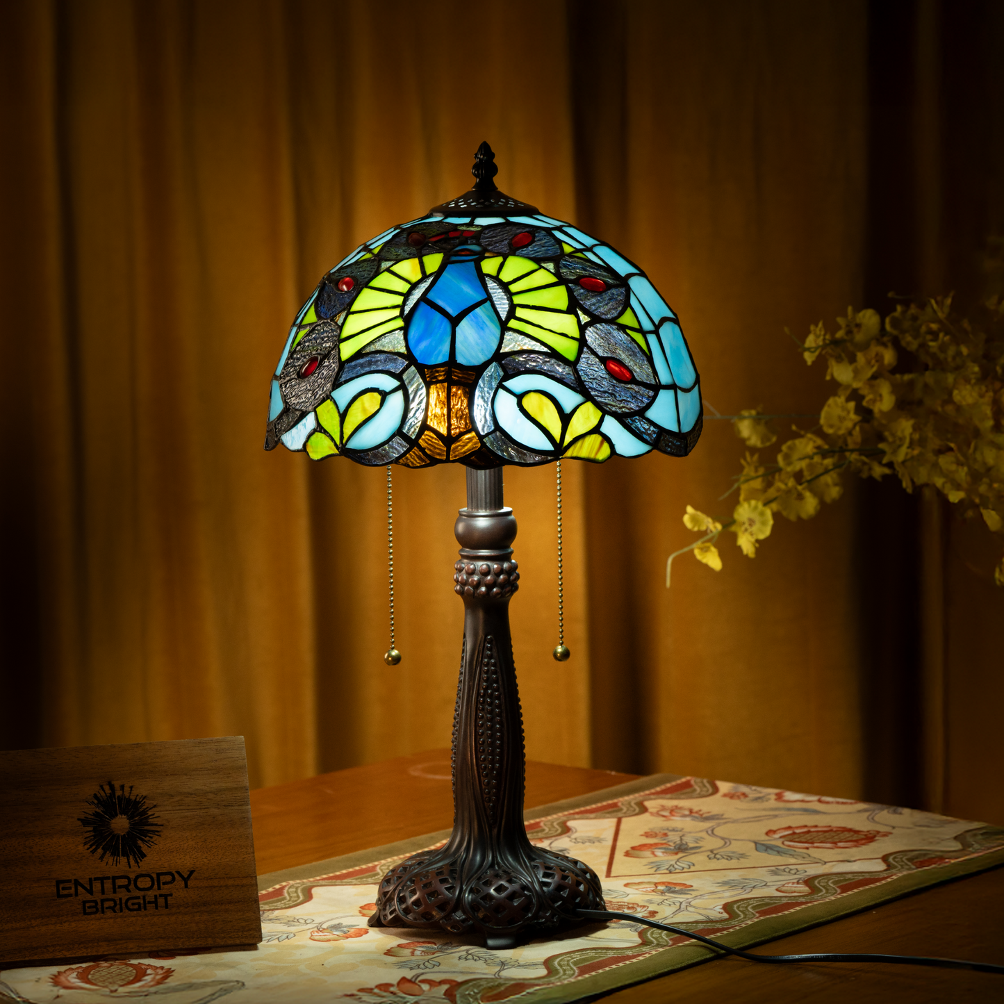 Mystic Leaf Tiffany Table Lamp