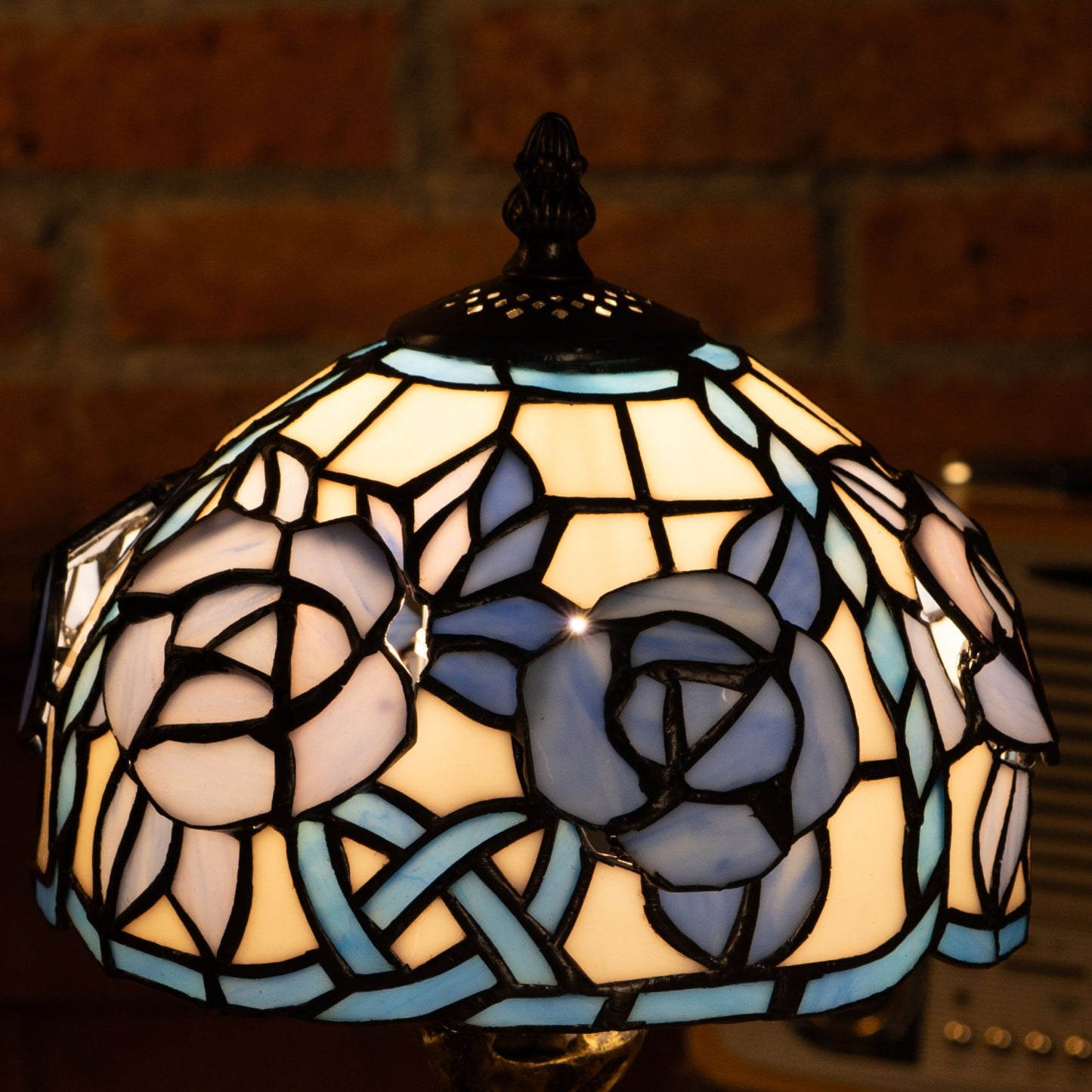 Twilight Petal Glow Tiffany Lamp