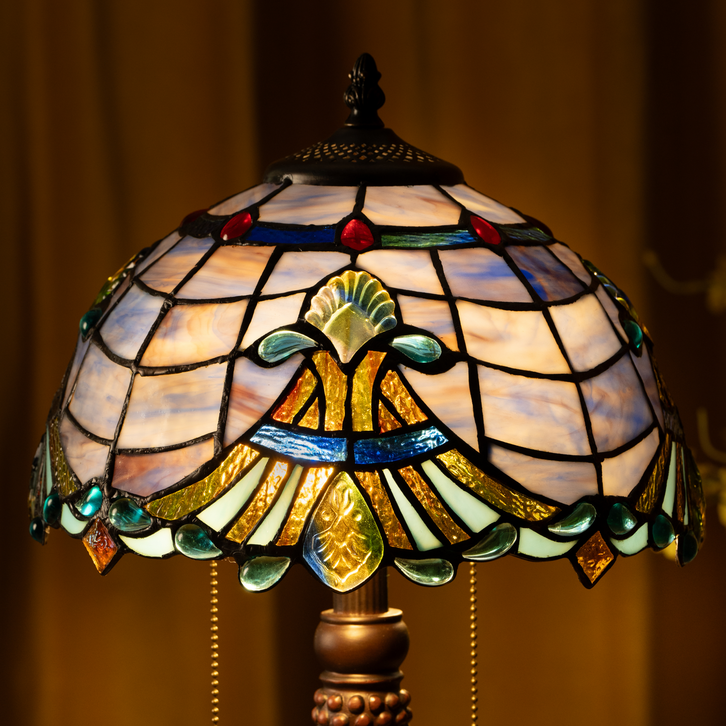 Royal Blue Elegance Tiffany Table Lamp