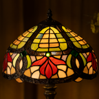 Crimson Bloom Tiffany Table Lamp