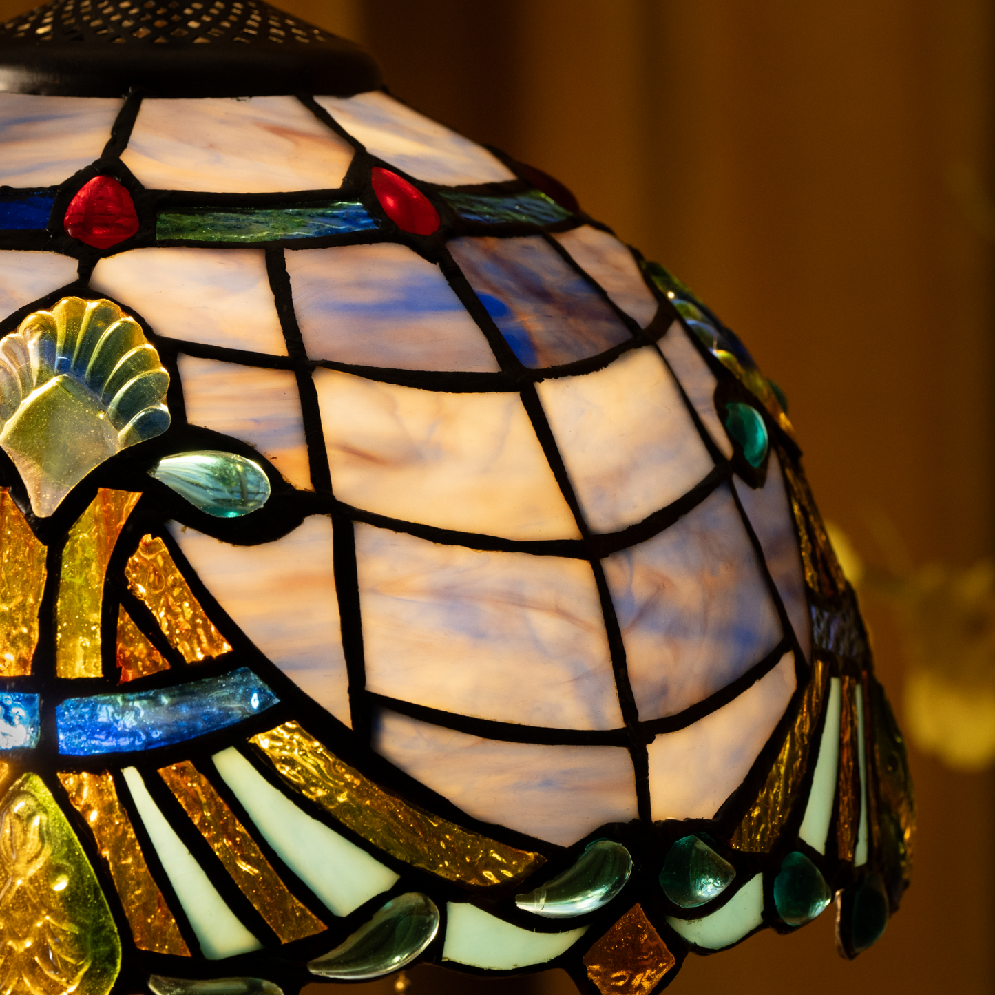 Royal Blue Elegance Tiffany Table Lamp