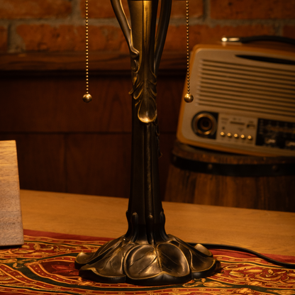 Amber Glow Harmony Tiffany Table Lamp