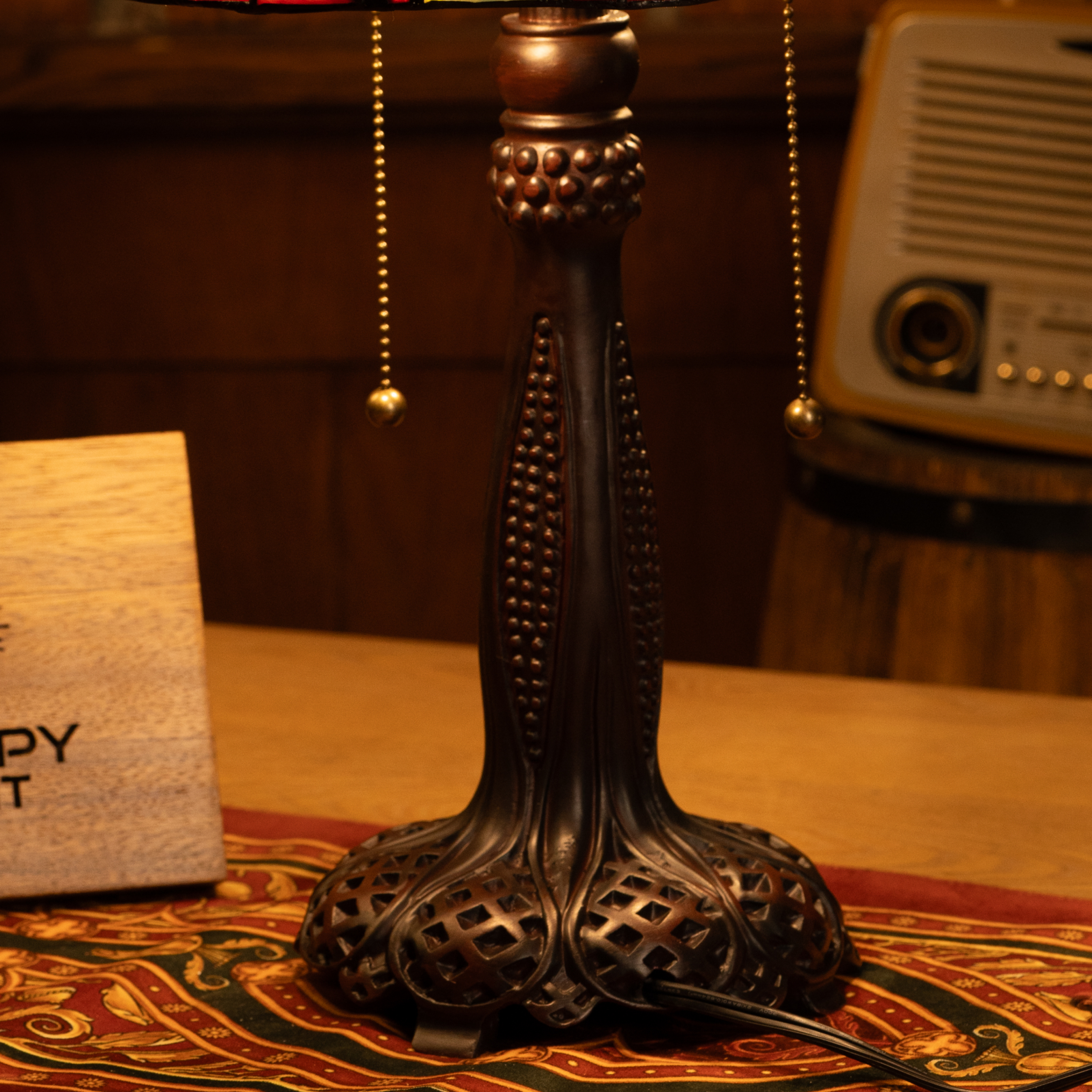 Amber Glow Harmony Tiffany Table Lamp
