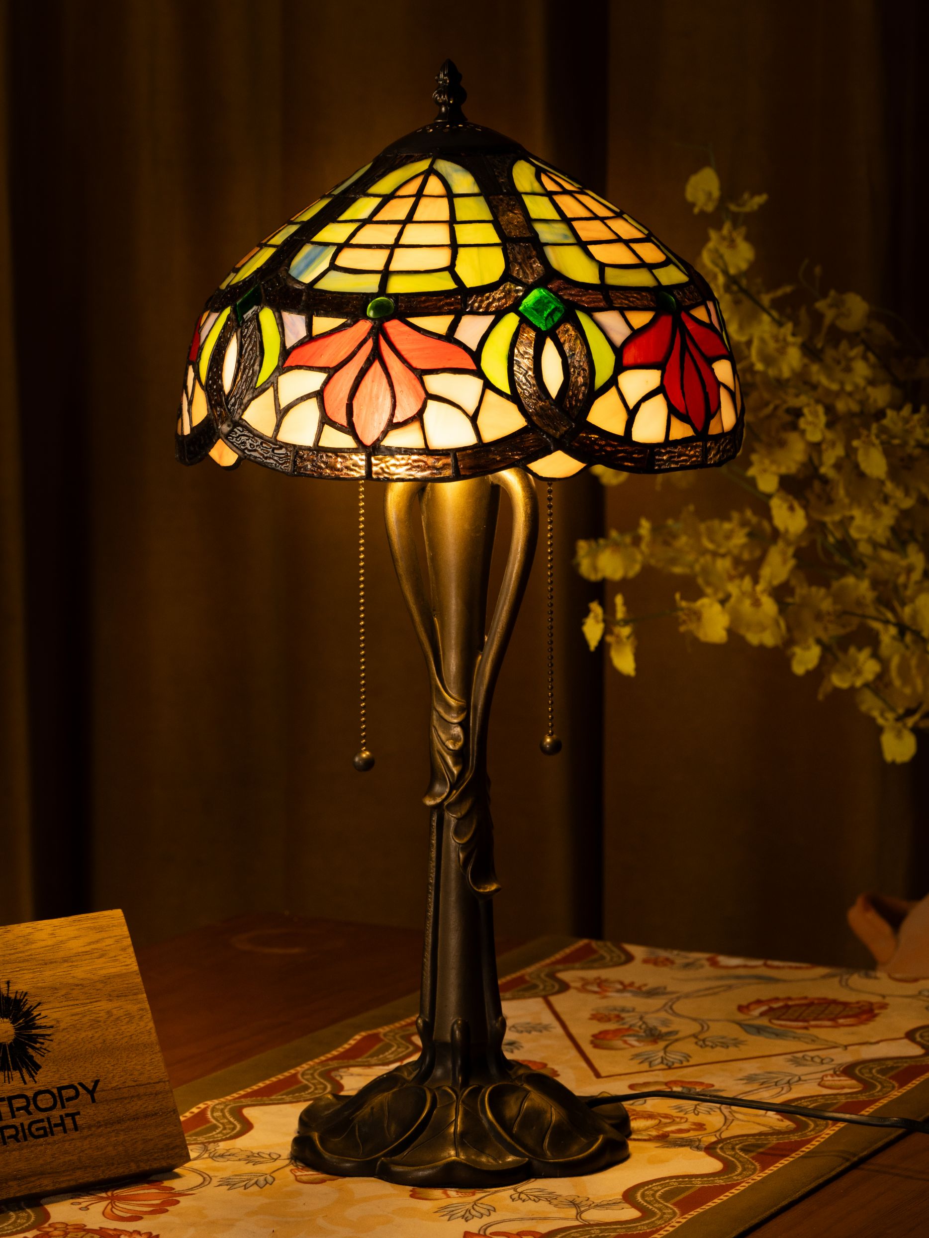Autumn Petals Tiffany Table Lamp