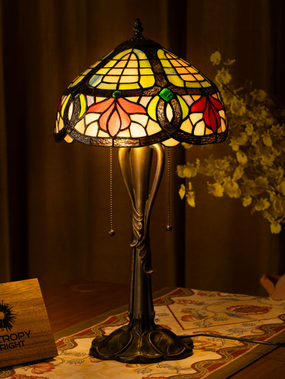 Autumn Petals Tiffany Table Lamp