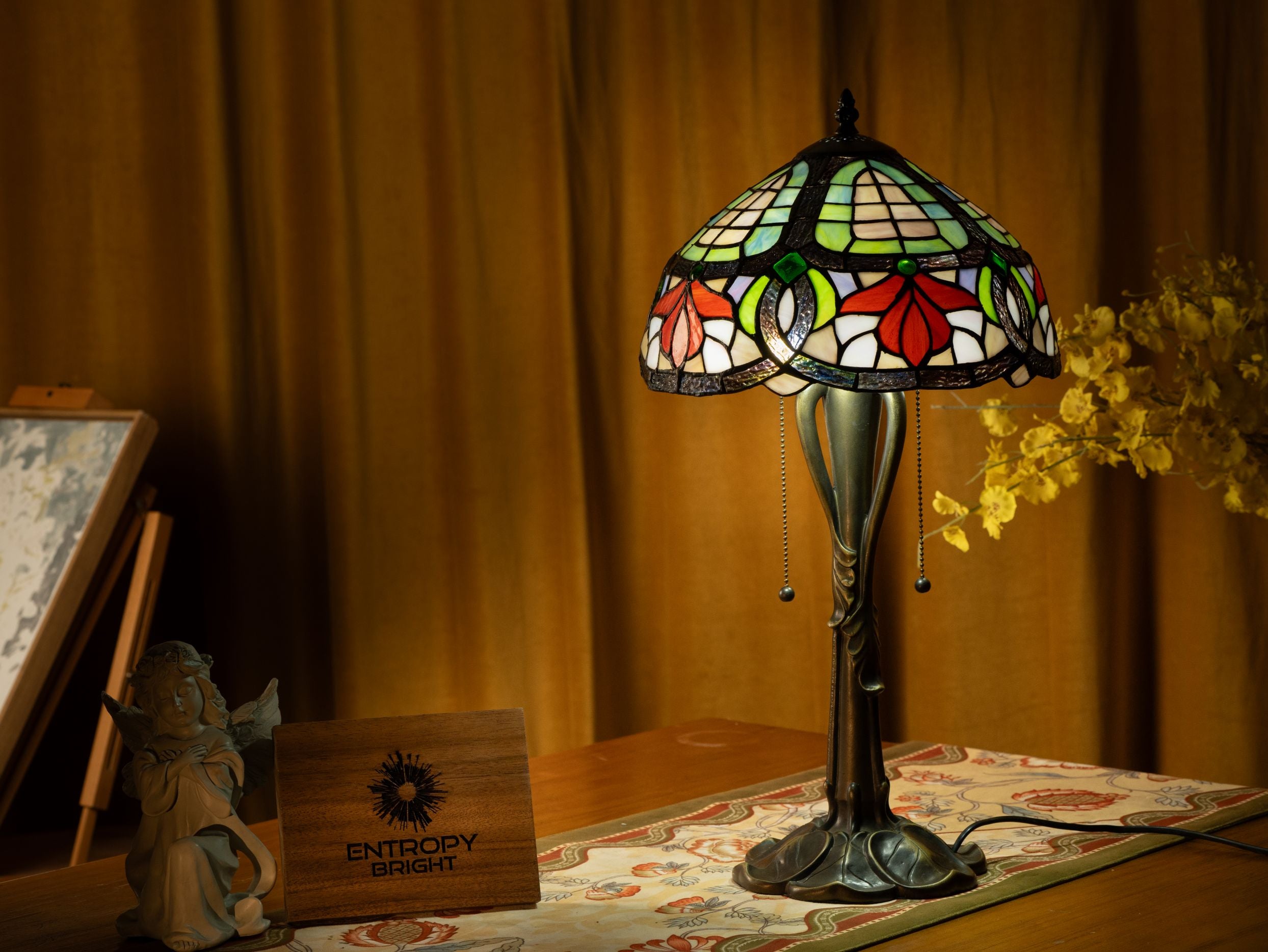 Autumn Petals Tiffany Table Lamp