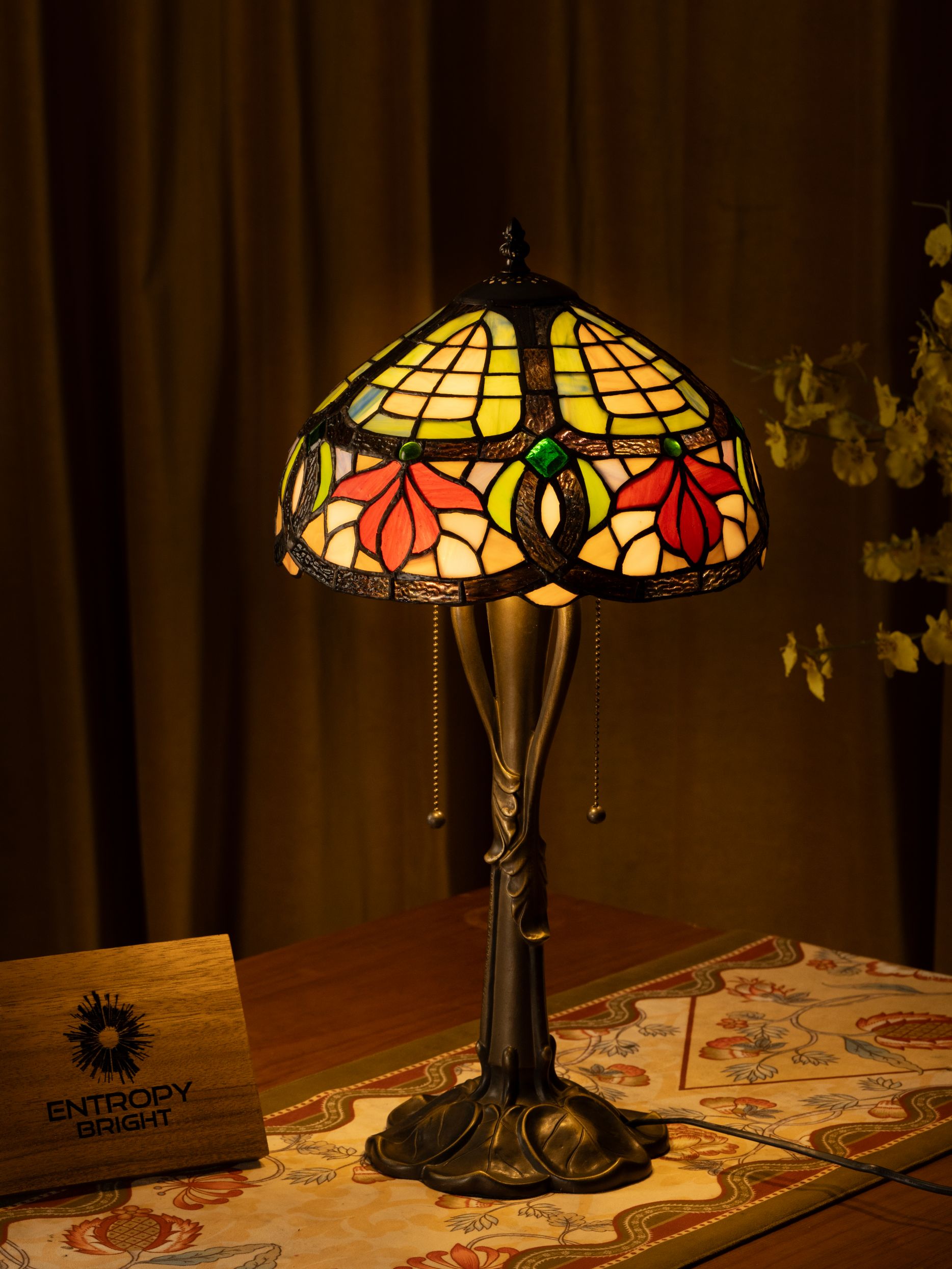 Autumn Petals Tiffany Table Lamp