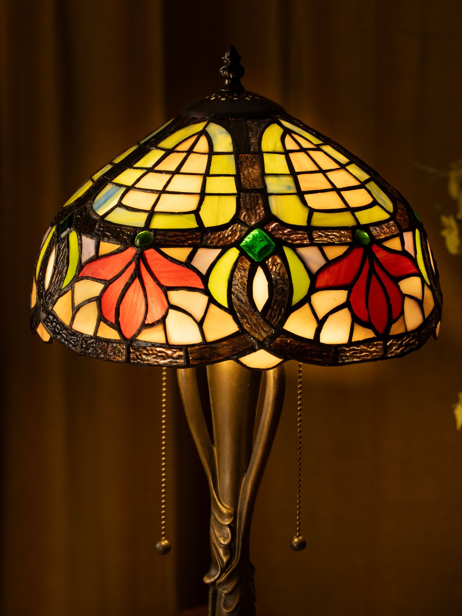 Autumn Petals Tiffany Table Lamp