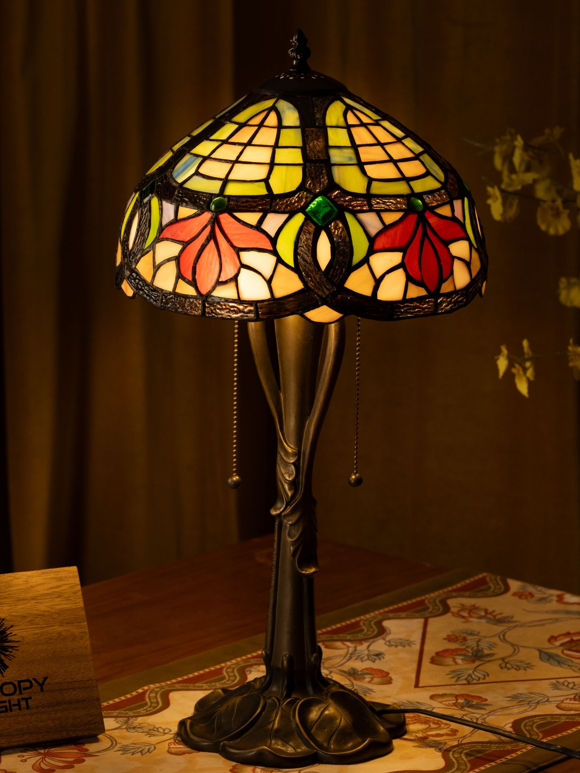 Autumn Petals Tiffany Table Lamp