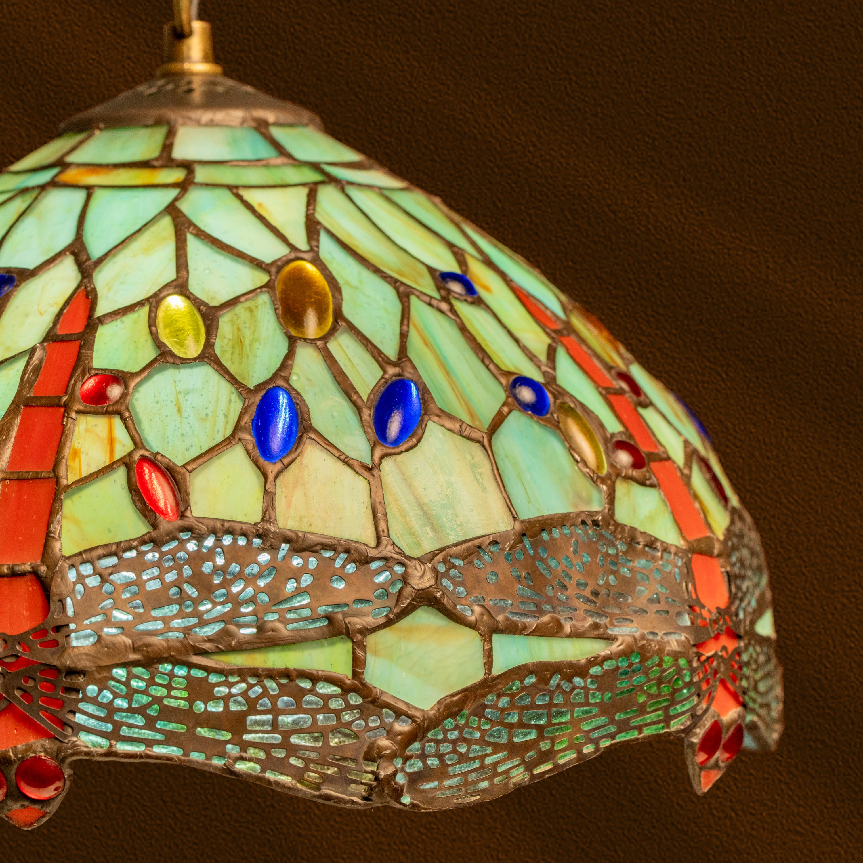 Dragonfly Haven Tiffany Pendant