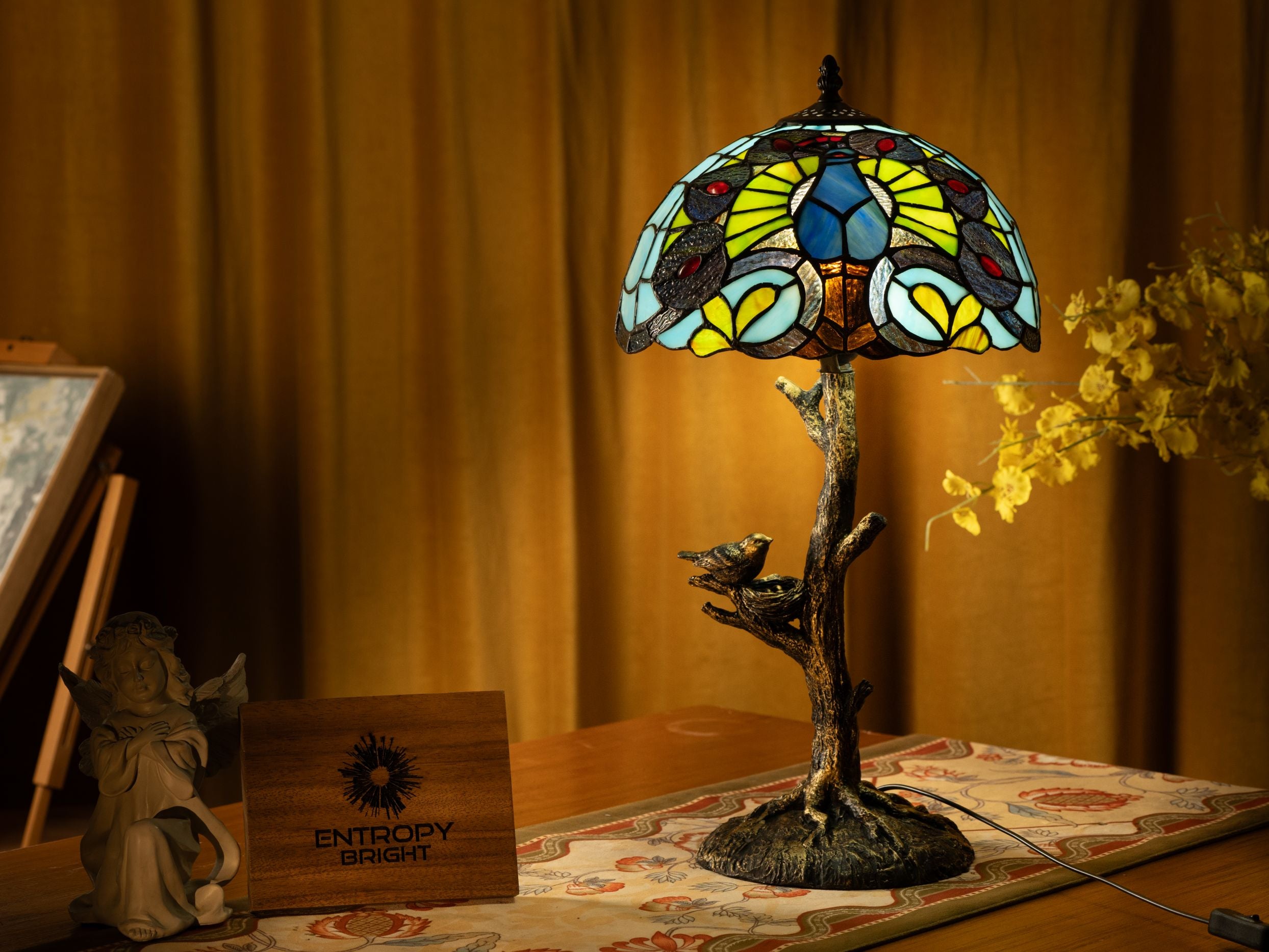 Enchanted Woods Tiffany Table Lamp