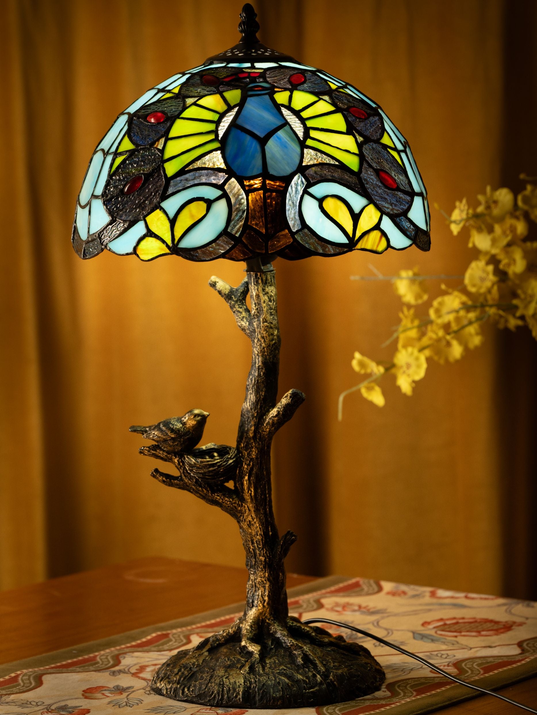 Enchanted Woods Tiffany Table Lamp