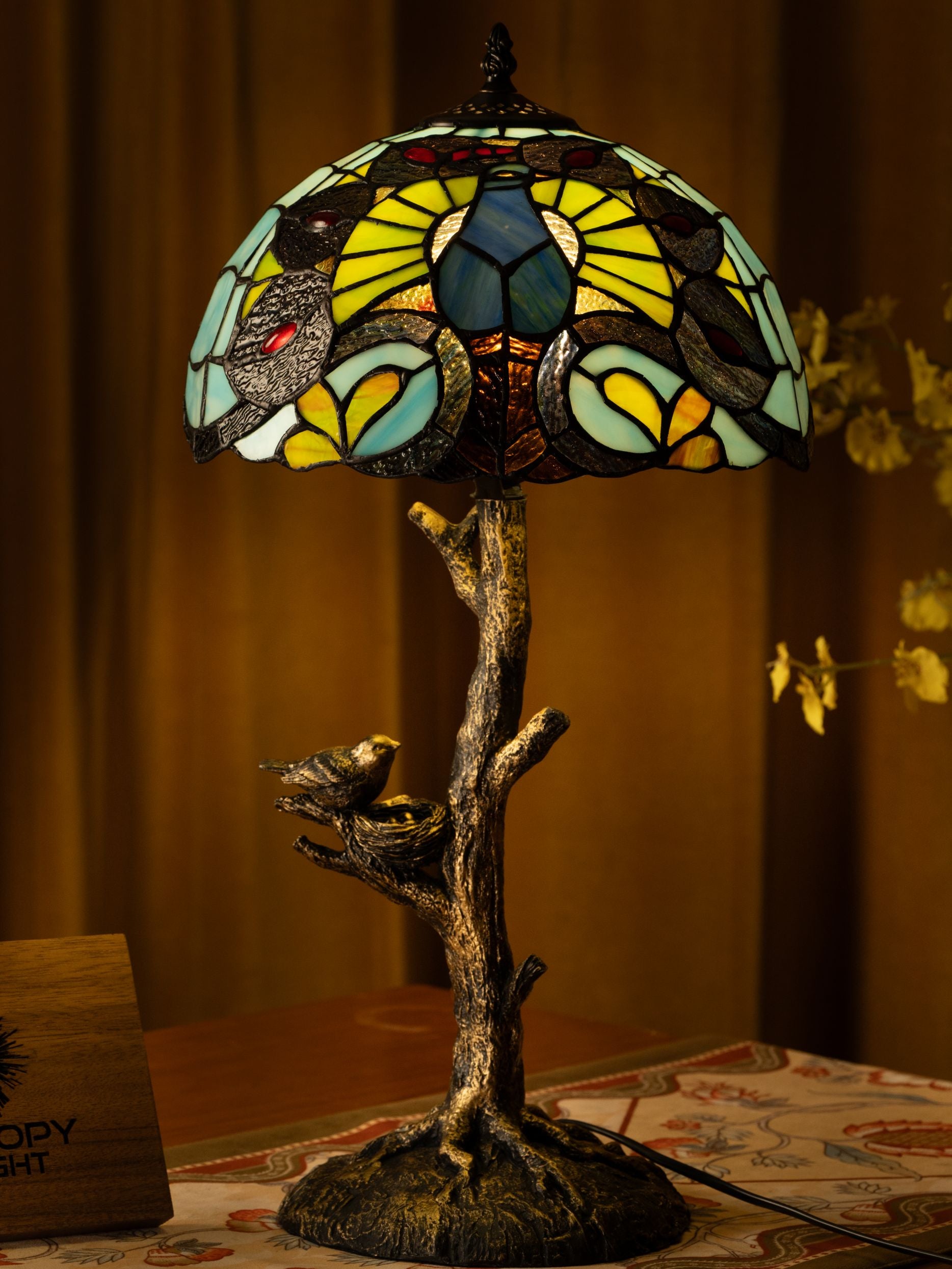 Enchanted Woods Tiffany Table Lamp